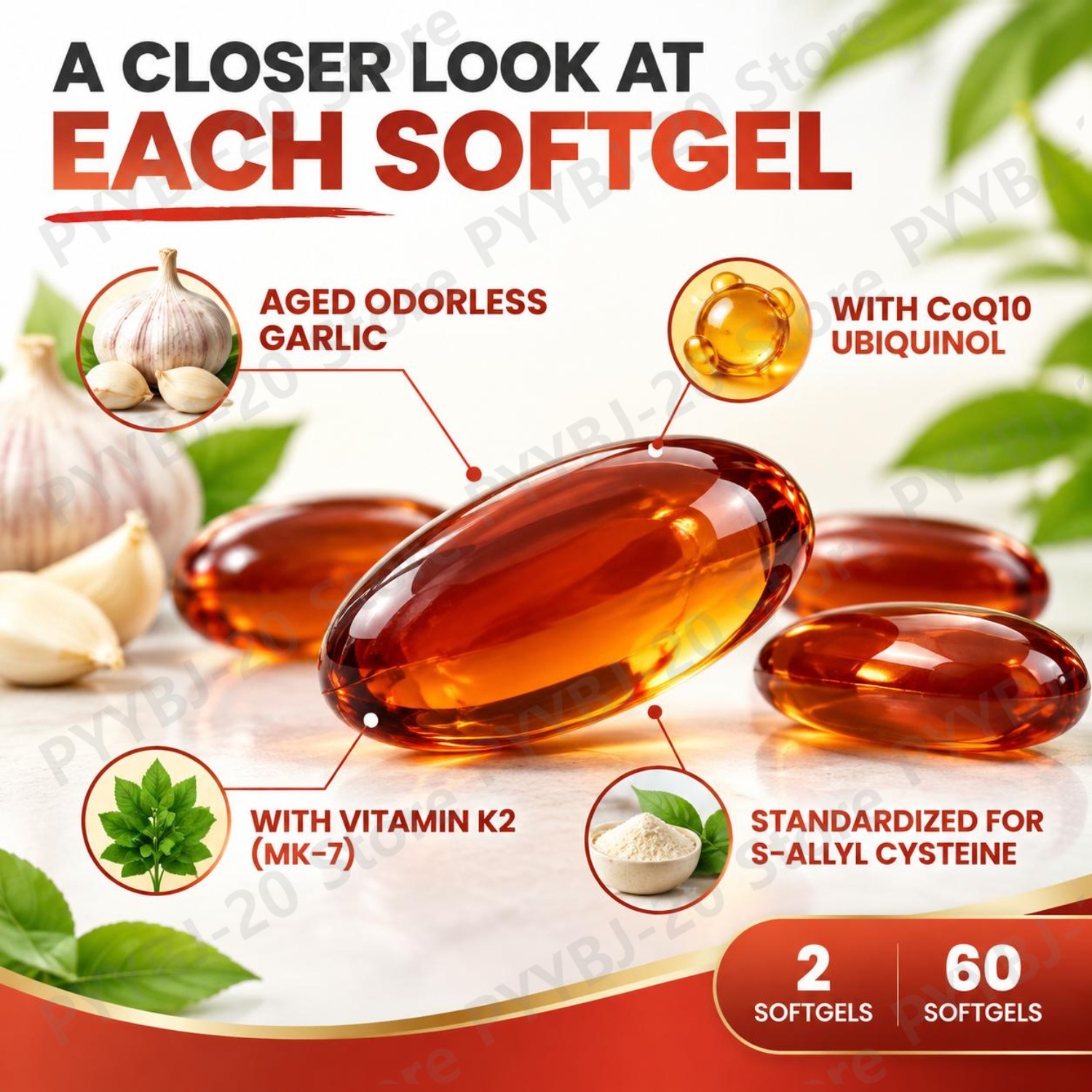 Aged Odorless Garlic Softgels  - Coq10 Ubiquinol Softgel ulasan dan harga
