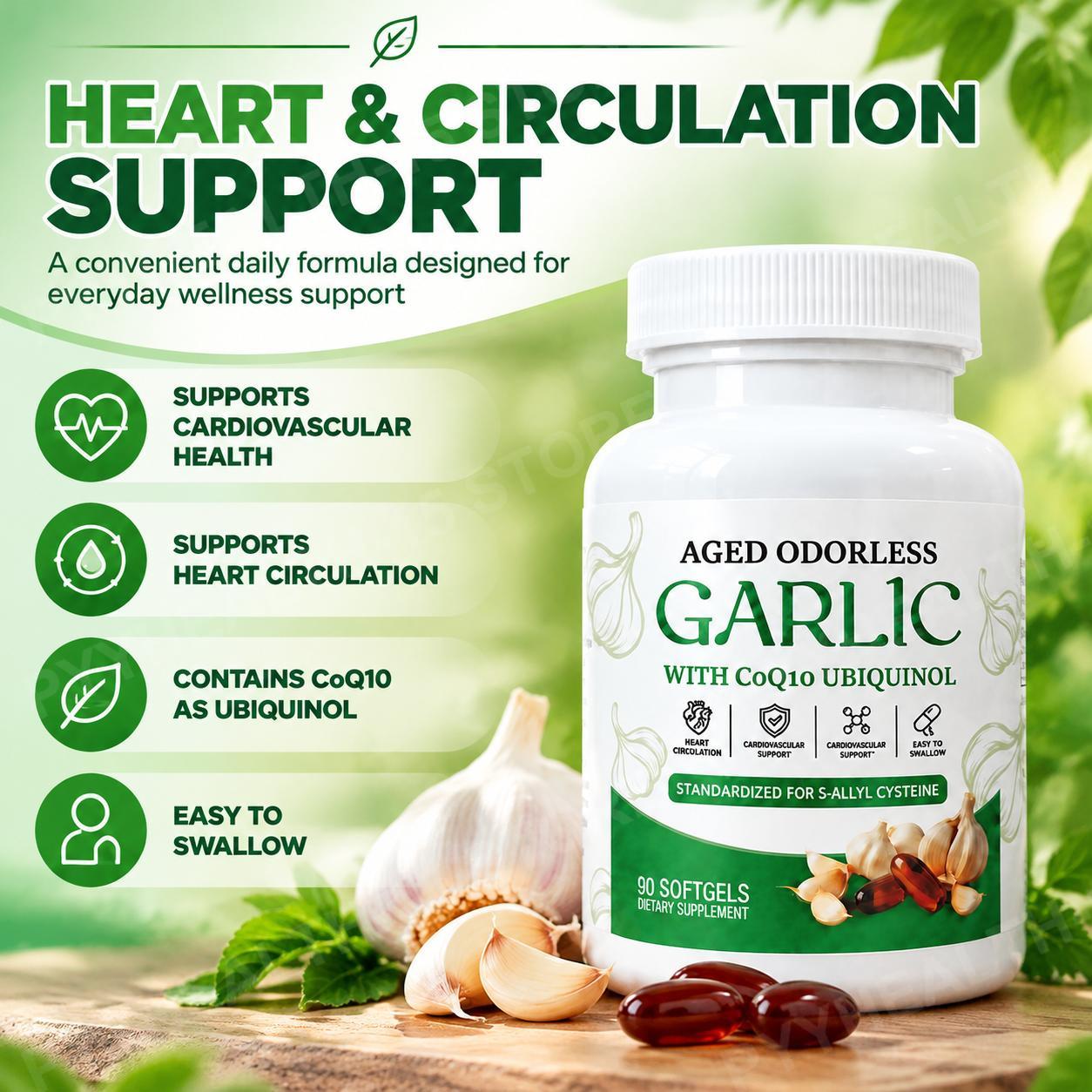 Aged Odorless Garlic Softgels  - Coq10 Ubiquinol Softgel ulasan dan harga